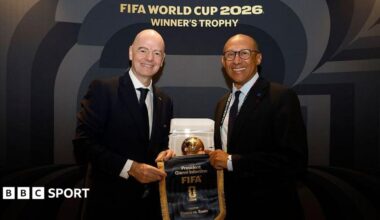 Gianni Infantino and Philippe Diallo