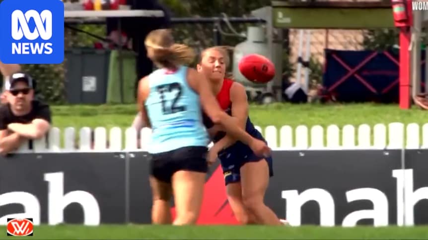 Port Adelaide's Ella Heads suspended for three AFLW games for bump on Eliza McNamara