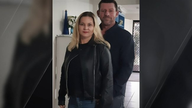 Bradly Bullock and Lacey-Jay Bullock are pictured together before his death in an alleged domestic violence incident.