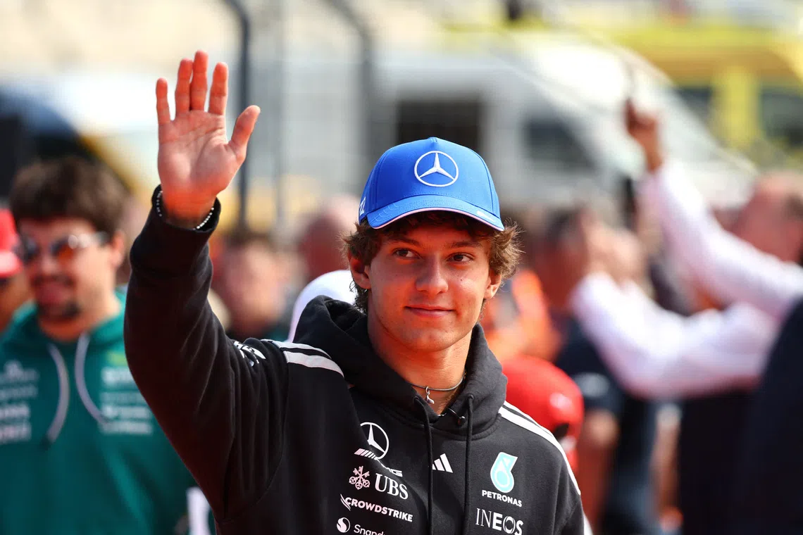 Formula One F1 - Dutch Grand Prix - Circuit Zandvoort, Zandvoort, Netherlands - August 23, 2026 Mercedes' Kimi Antonelli ahead of the race REUTERS/Jakub Porzycki