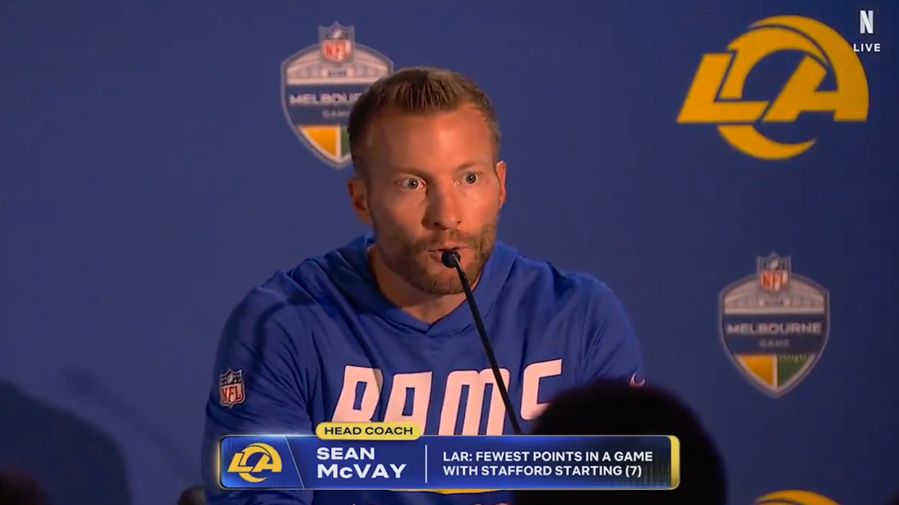 NFL 2026: Sean McVay press conference after Los Angeles Rams loss to San Francisco 49ers, Melbourne travel plans, latest news