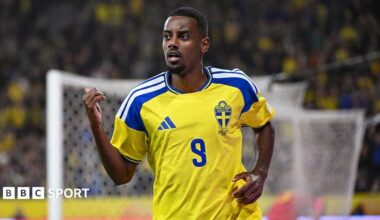 Alexander Isak playing for Sweden