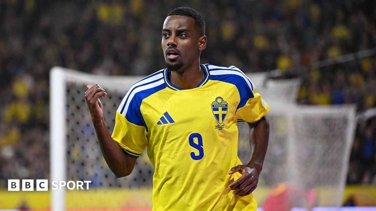 Alexander Isak playing for Sweden