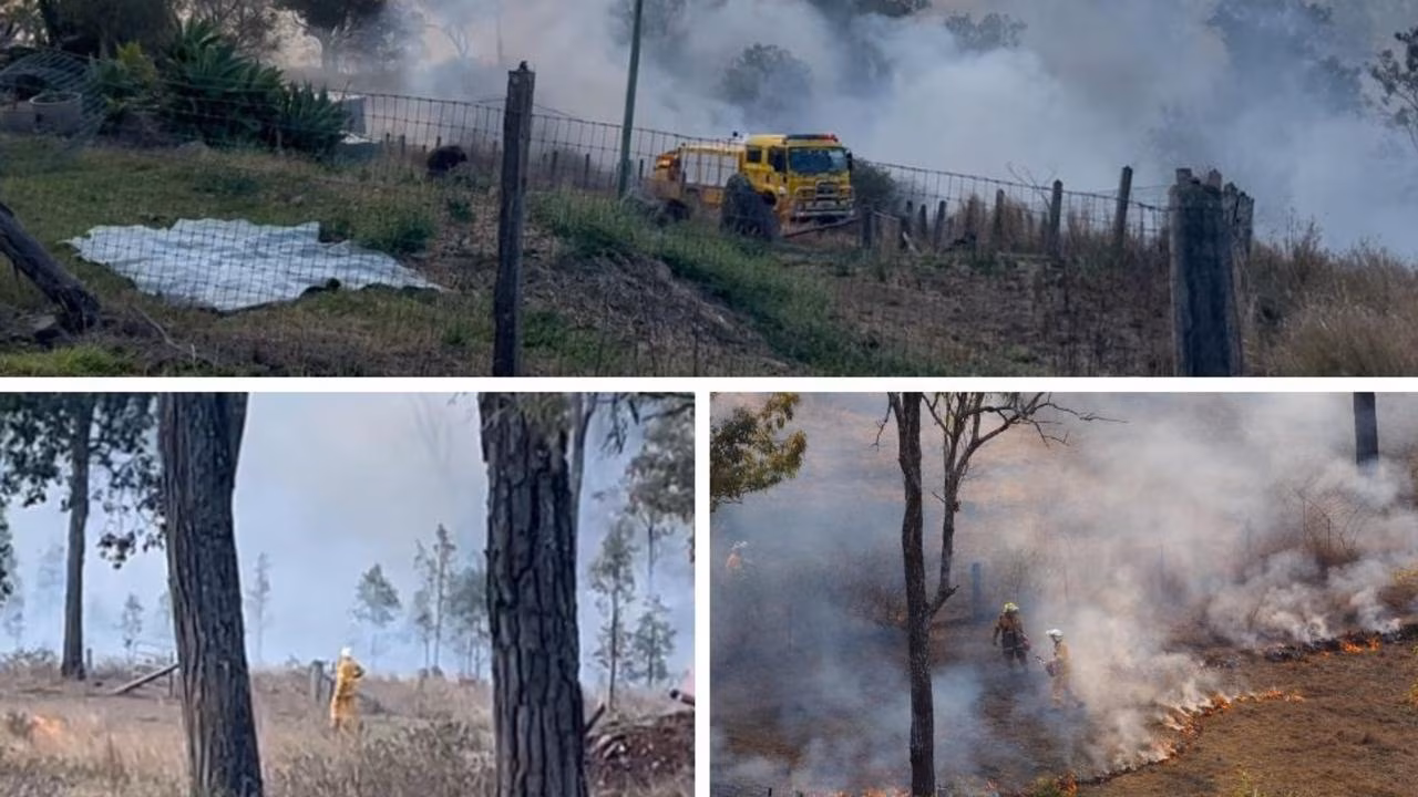 Teelah fire: Dozens of crews battle 148ha blaze in South Burnett