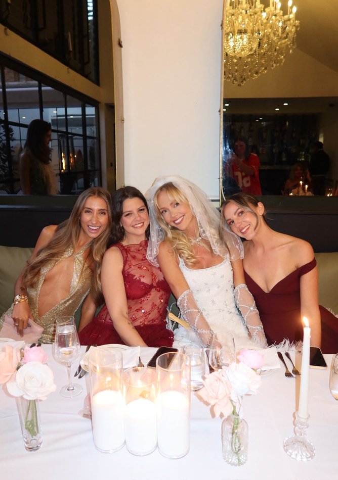 Annie Knight and her bridesmaids.