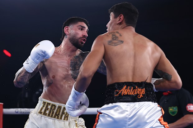 Michael Zerafa punches Alejandro Ortiz