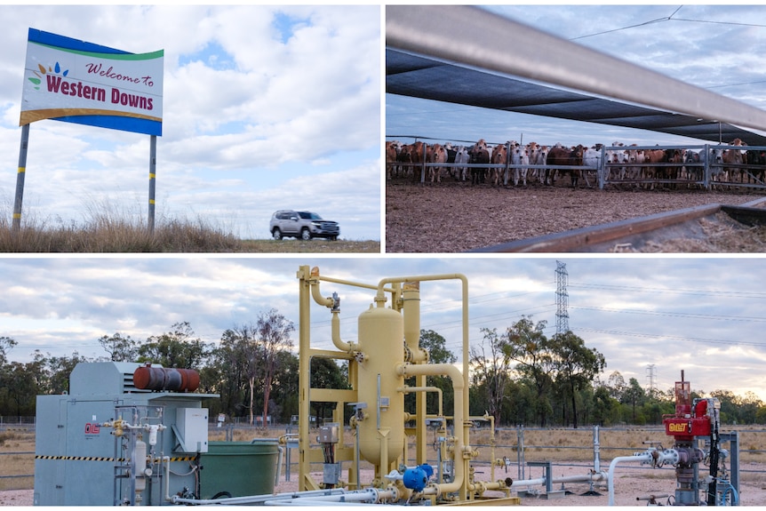 A collage of pictures featuring rural industries