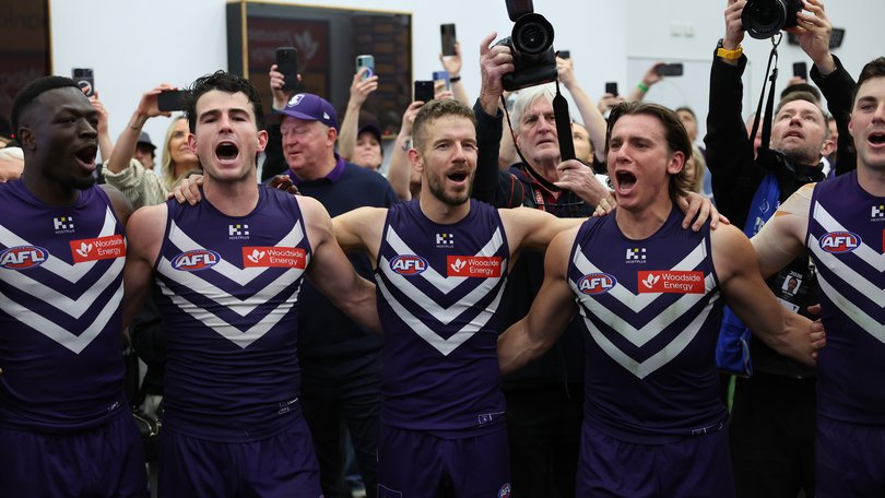 Fremantle celebrate.