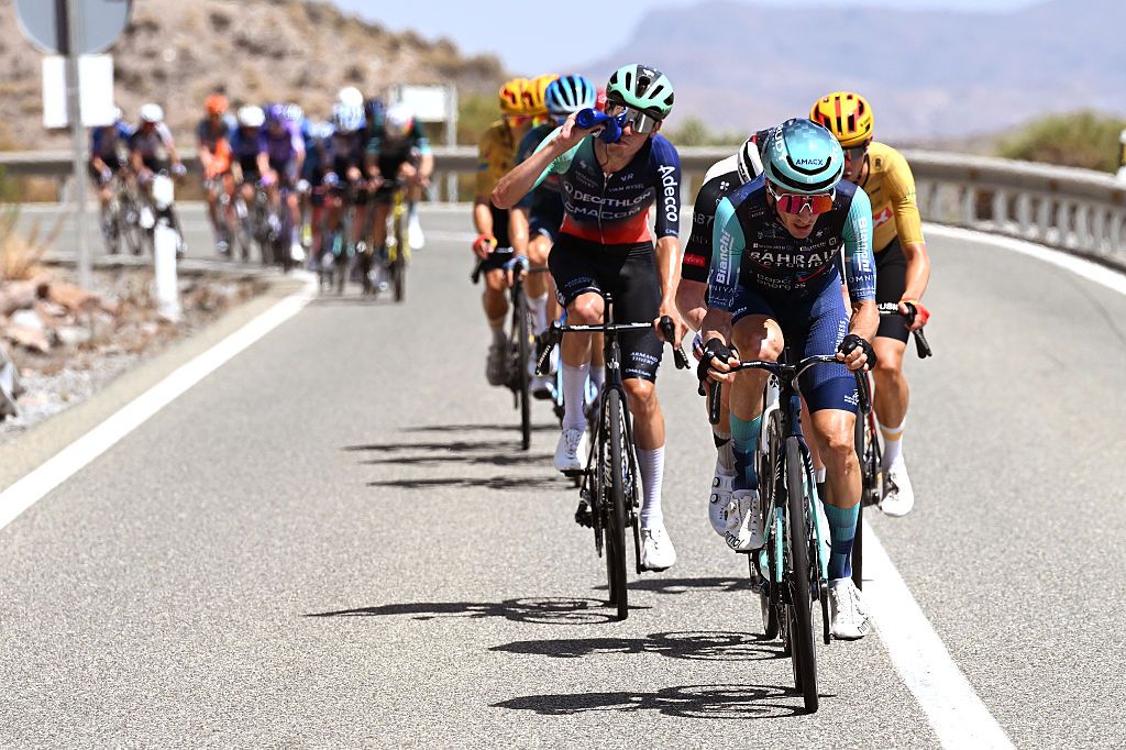 Pello Bilbao of Spain and Team Bahrain Victorious competes during the stage 12 of La Vuelta 2026