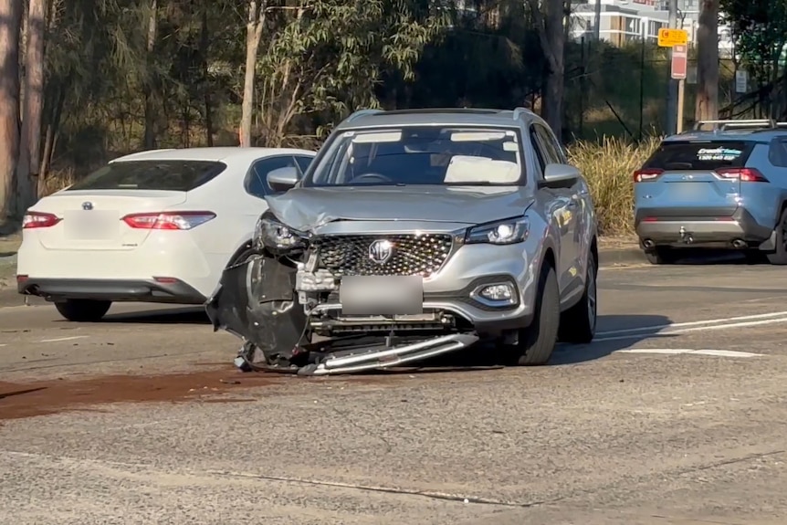 c crashed a car on the road in Lidcombe at the intersection of Parramatta Road and Bombay Street