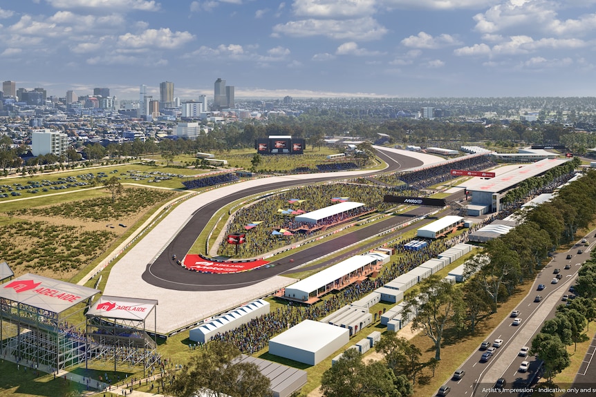 An artists' impression of the MotoGP racing circuit