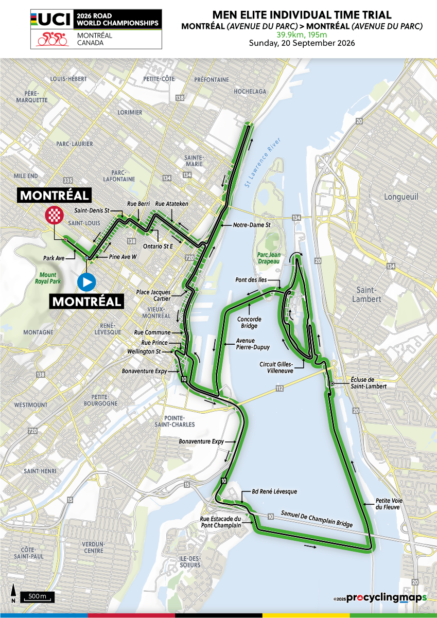 2026 UCI Road World Championships Maps