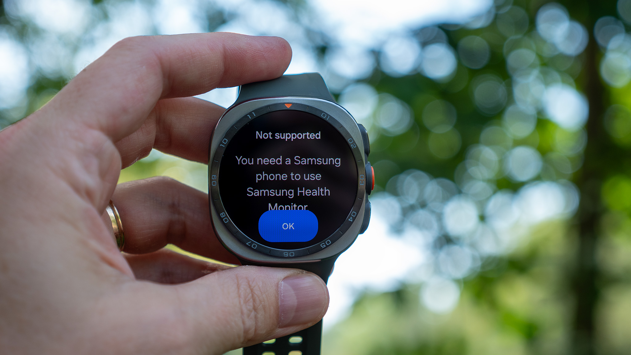 The Samsung Galaxy Watch Ultra 2's best health features are only supported when using a Samsung phone