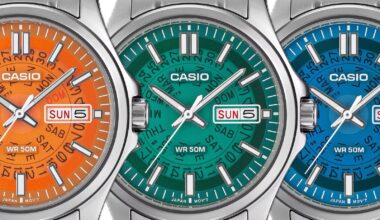 Casio’s colorful MTP-E740 watches with translucent dials are finally out in all five colors