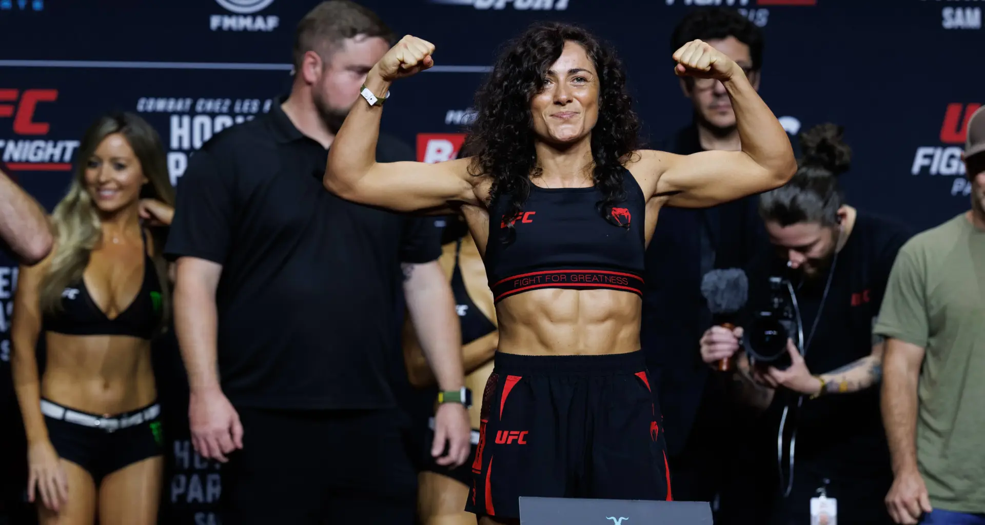 Khamzat Chimaev and Tyron Woodley clashed at RAF Moscow