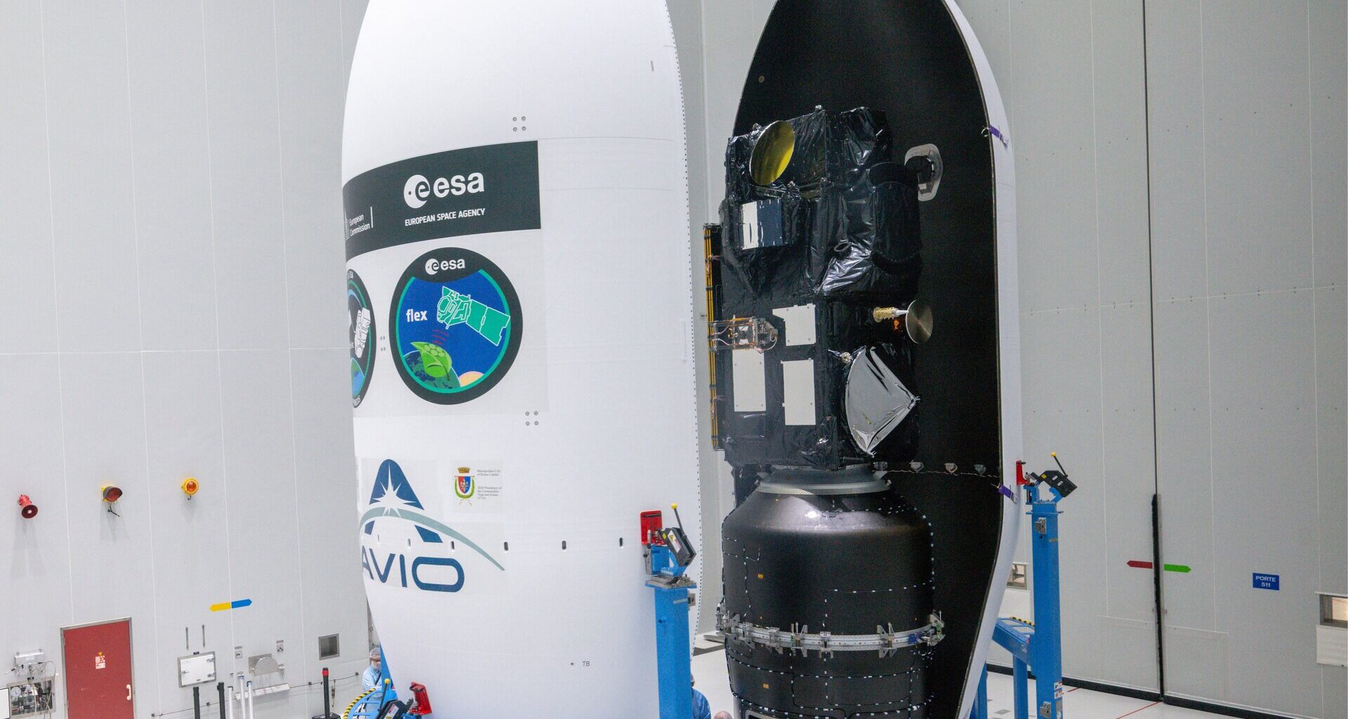 FLEX and Sentinel-3C being sealed from view