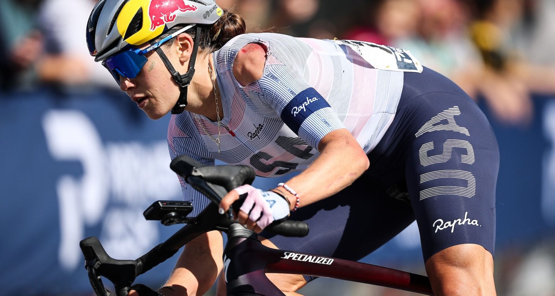 'We will just lick our wounds and come back for more' - Kate Courtney's debut at Road World Championships ends early after crash on fastest part of course