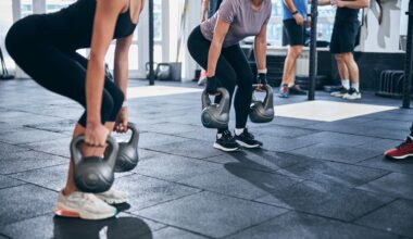 Women setting up for deadlift