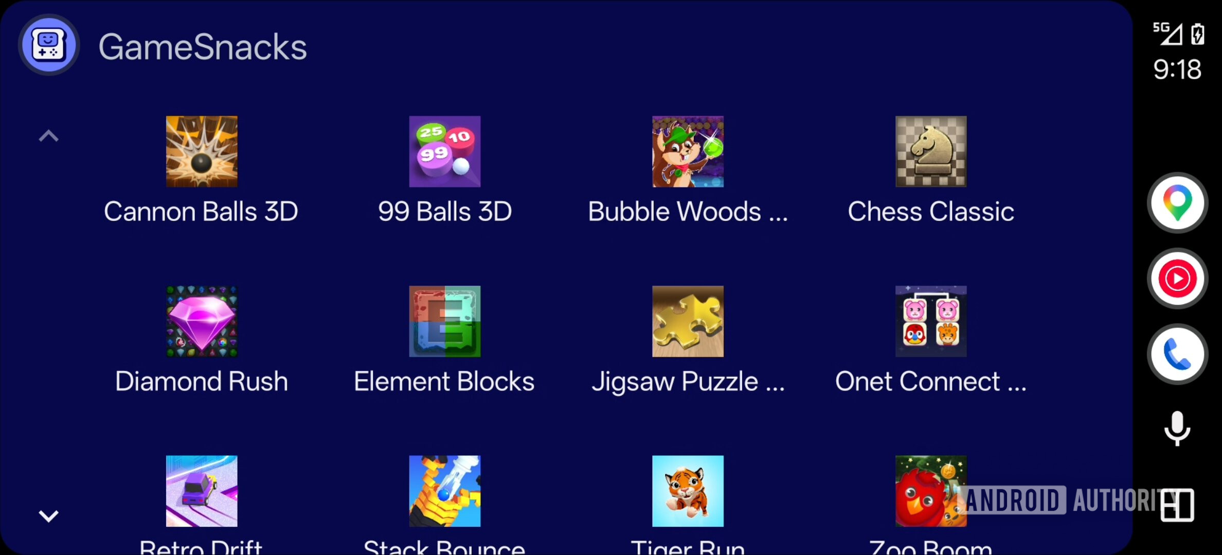 GameSnacks Android Auto Not Immersive 1 GameSnacks Android Auto Not Immersive 1