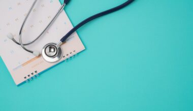 Stethoscope and a calendar. Doctor's appointment and service in the hospital.