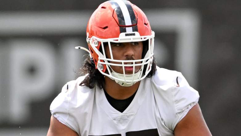 Spencer Fano #55 of the Cleveland Browns