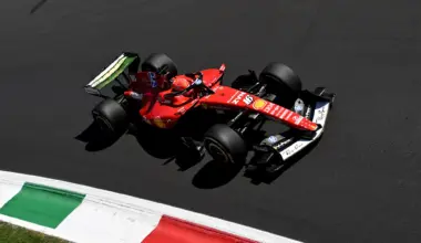 MONZA, ITALY - SEPTEMBER 03: Lewis Hamilton of Great Britain and Scuderia Ferrari speaks in the