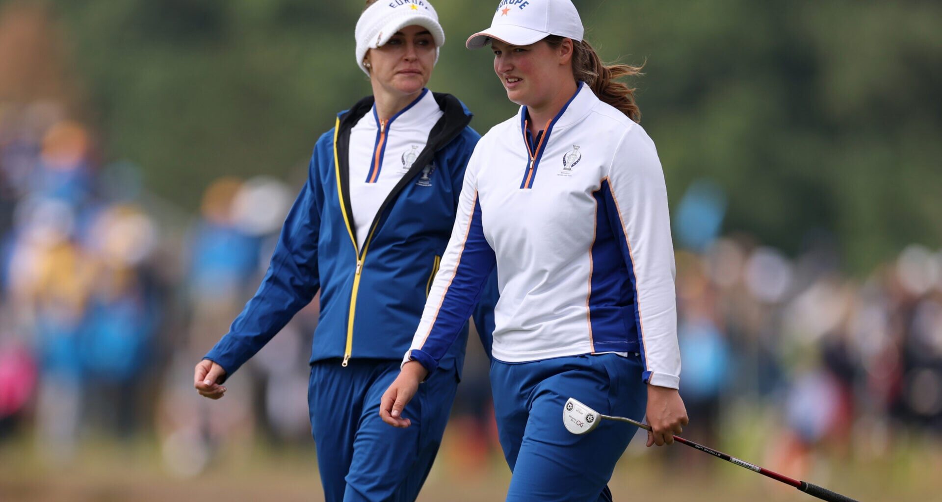 Charley Hull makes a comment about Lottie Woad's game after criticism of the all English pairing