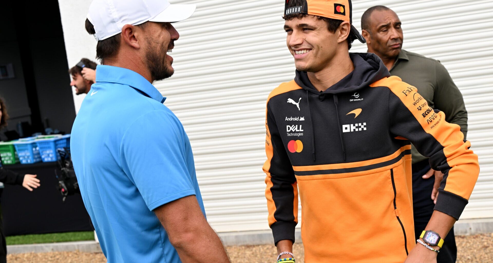 Lando Norris reveals injury news to Brooks Koepka after withdrawing from DP World Tour golf event