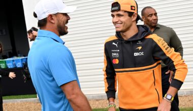 Lando Norris reveals injury news to Brooks Koepka after withdrawing from DP World Tour golf event