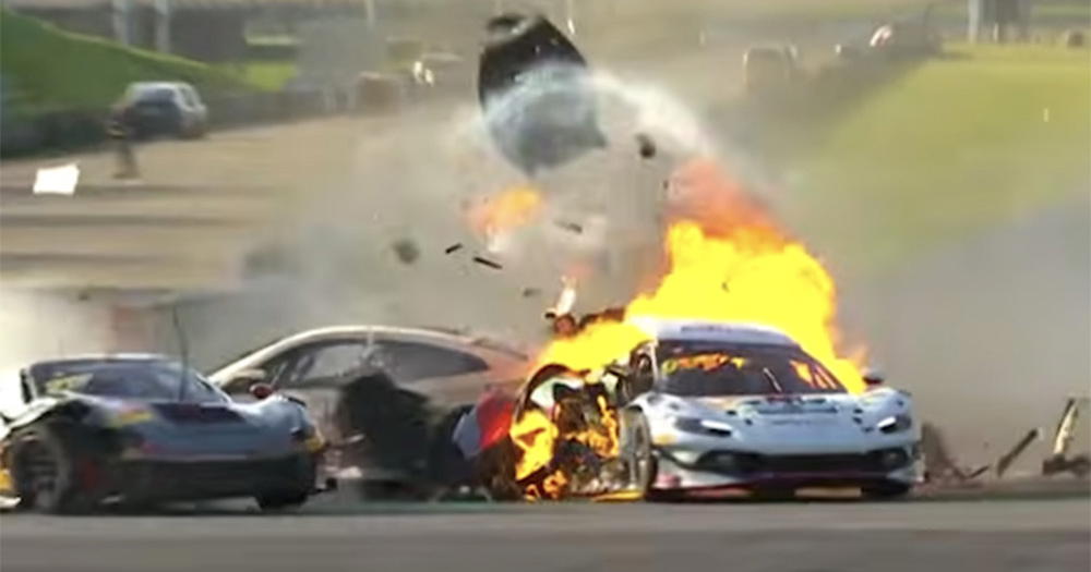 GT driver thanks competitor for 'saving my life' after fiery crash