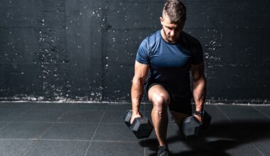 A man doing dumbbell lunges