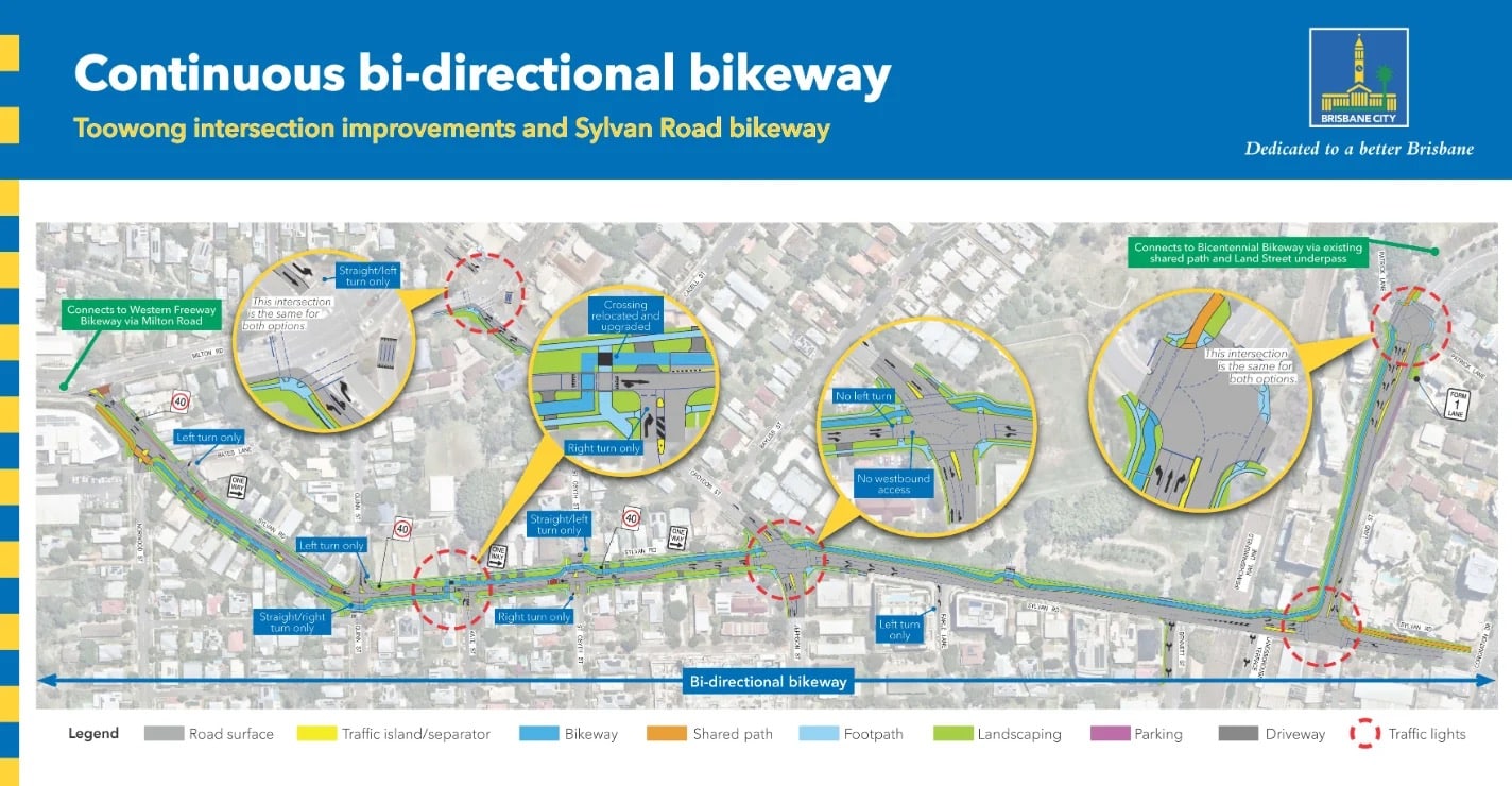 QLD: Brisbane bike riders a step closer to a safer Sylvan Road