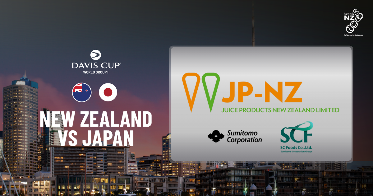 Tennis NZ » Juice Products New Zealand joins Tennis NZ as Major Sponsor of Davis Cup