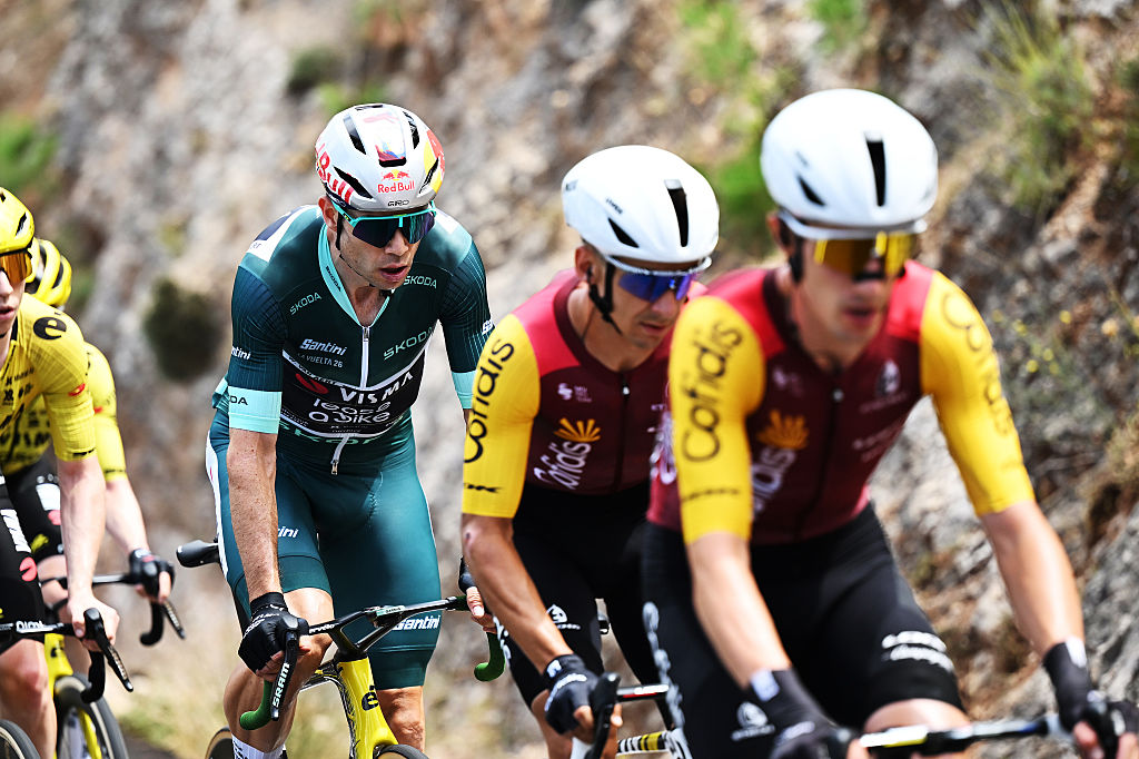 Wout Van Aert (Visma - Lease a Bike) competes during stage 10 of the 2026 Vuelta a Espa&ntilde;a (Photo by Tim de Waele/Getty Images)