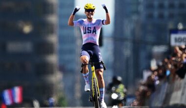 UCI Road World Championships: Ashlin Barry powers to under-23 men's title with 30-kilometre solo attack