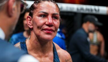 Cris 'Cyborg' Justino celebrates after PFL Tampa