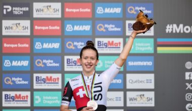 Emerging Swiss star Anja Grossmann split between cheering for home squad and 'biggest idol' Demi Vollering in elite women's road race at Montreal Worlds