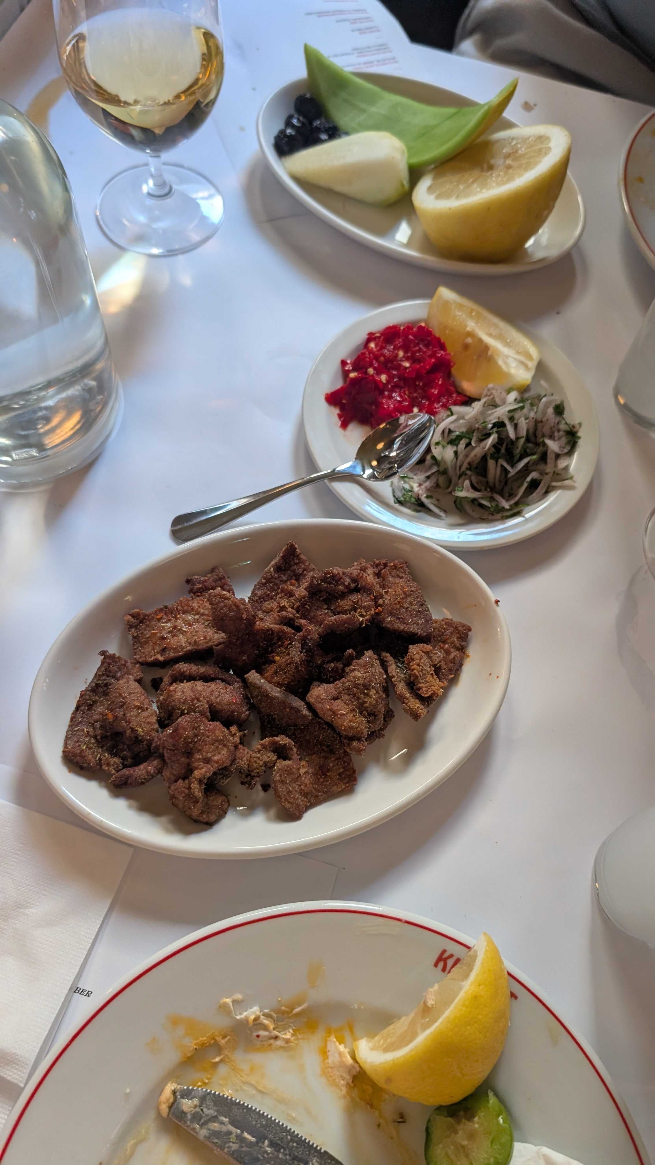 Kismet’s offal offering – ‘lightly crispy and eaten with parsley, onion and lemon’