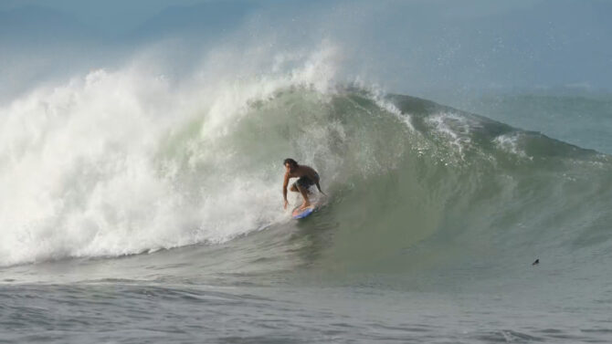 If he can see it, he can surf it. Photo: Mason Ho: YouTube