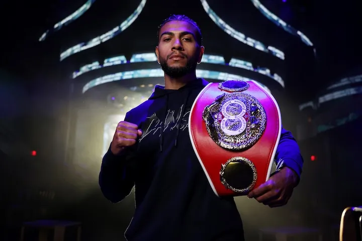 Raymond Muratalla at the media event ahead of his first defense of the IBF lightweight title against Andy Cruz on January 21 2026