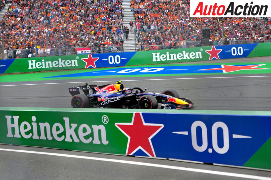 Liam Lawson driving the (30) Oracle Red Bull Racing RB22 Red Bull Ford Powertrains on track during Qualifying at the 2026 F1 Dutch Grand Prix.