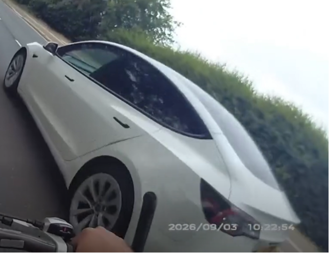 Norfolk Constabulary close pass screenshot