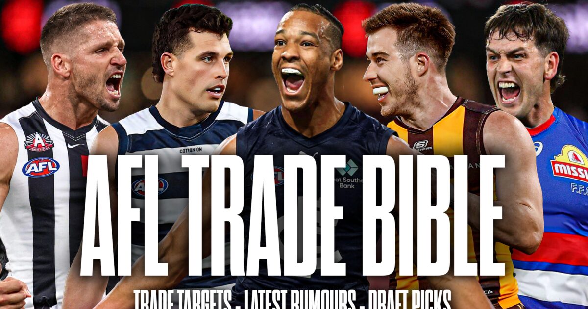 AFL Trade Bible: Every team’s rival targets, rumours, off-contract players, confirmed departures, draft hand