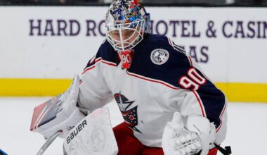 Toronto Maple Leafs GM John Chayka: Elvis Merzlikins out three-to-five months; Miles Wood to play with Marlies