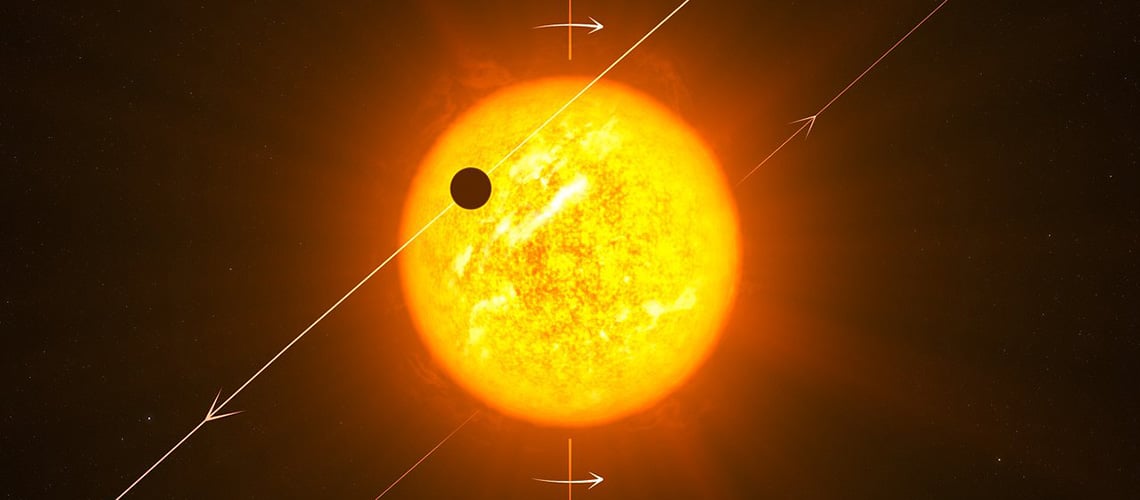 Artist's depiction of a planet in retrograde motion. Credit - ESO/L. Calçada