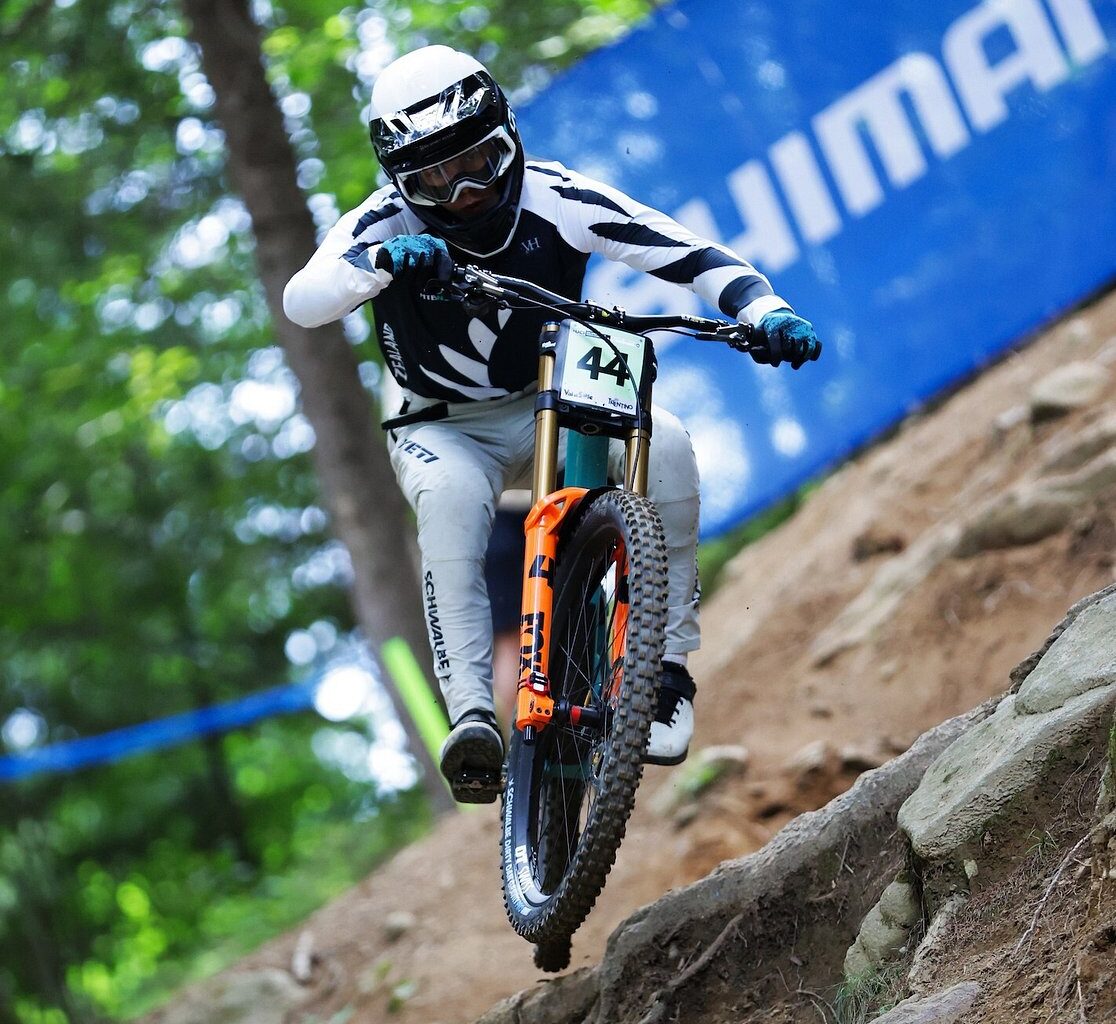 Kiwi gravity riders in action at famed Canadian destination