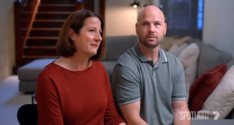 *** ONLINE OUT UNTIL AFTER AIRED ON SPOTLIGHT *** 7NEWS Spotlight - Tilly was born with childhood dementia. Tilly's parents Kate and Lachlan Page. Picture: Unknown