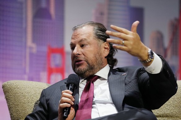 Salesforce chief executive Marc Benioff at the Dreamforce conference in San Francisco on Tuesday.