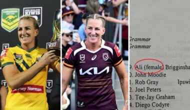 Ali Brigginshaw’s footy career began with an angry mum and this startling team list. It ends with a game-changing legend