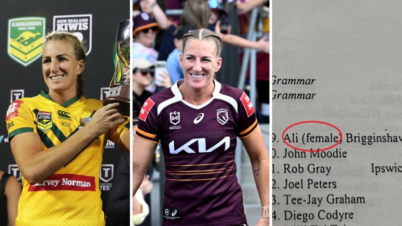 Ali Brigginshaw’s footy career began with an angry mum and this startling team list. It ends with a game-changing legend